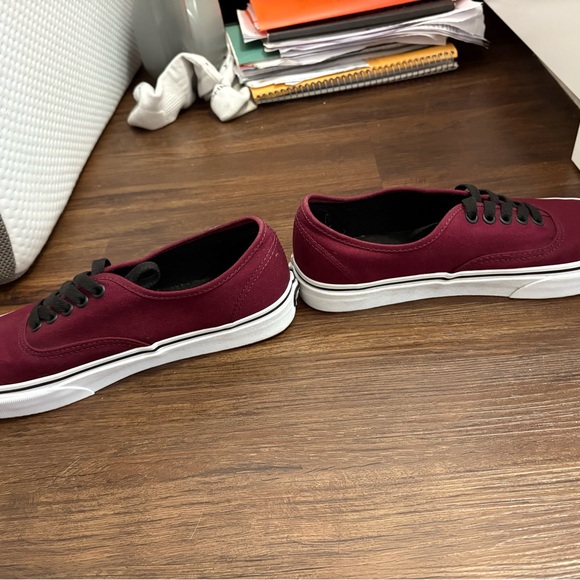 Vans Men's Burgundy and Black Sneakers - Picture 3 of 4